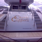 Yacht Charly Coppers realizzazione con adesivo prespaziato 3M